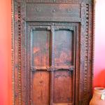 Antique Carved Cedar Door & Frame